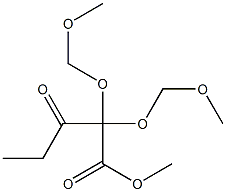 2,2-Di(methoxymethoxy)-3-oxopentanoic acid methyl ester,,结构式