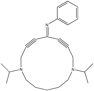 11-Phenylimino-1,7-diisopropyl-1,7-diazacyclotetradeca-9,12-diyne Struktur