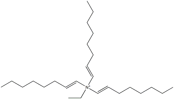 N-エチル-N,N,N-トリ(1-オクテニル)アミニウム 化学構造式