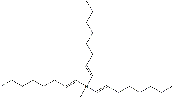 N-Ethyl-N,N,N-tri(1-octenyl)aminium 结构式