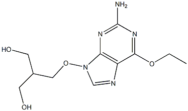 2-Amino-6-ethoxy-9-(3-hydroxy-2-hydroxymethylpropyloxy)-9H-purine Structure