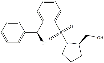 (2R)-1-[[2-[(S)-Hydroxy(phenyl)methyl]phenyl]sulfonyl]pyrrolidine-2-methanol,,结构式