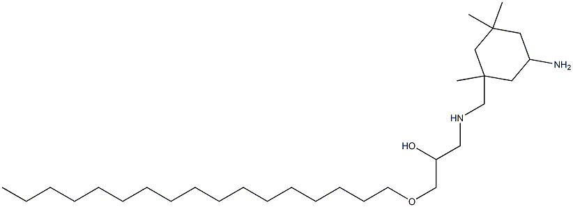 3-[[N-(2-Hydroxy-3-heptadecyloxypropyl)amino]methyl]-3,5,5-trimethylcyclohexylamine Structure