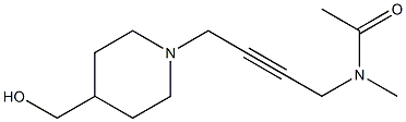 N-Methyl-N-[4-[4-hydroxymethyl-1-piperidinyl]-2-butynyl]acetamide,,结构式