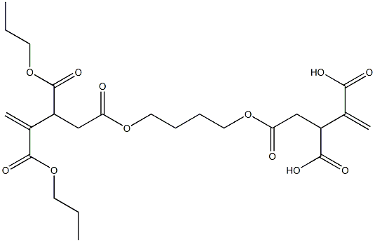 4,4'-[1,4-ブタンジイルビス(オキシカルボニル)]ビス(1-ブテン-2,3-ジカルボン酸ジプロピル) 化学構造式