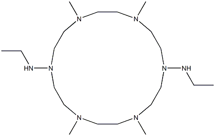 1,7,10,16-Tetramethyl-4,13-bis(ethylamino)-1,4,7,10,13,16-hexaazacyclooctadecane 结构式