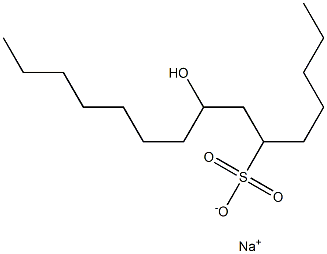8-Hydroxypentadecane-6-sulfonic acid sodium salt,,结构式