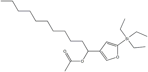 Acetic acid 1-[5-(triethylsilyl)-3-furyl]undecyl ester Structure