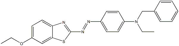2-[4-(N-Benzyl-N-ethylamino)phenylazo]-6-ethoxybenzothiazole Struktur
