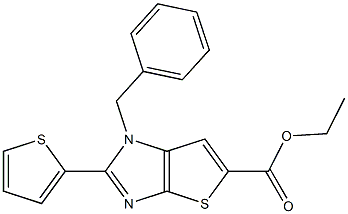 1-Benzyl-2-(2-thienyl)-1H-thieno[2,3-d]imidazole-5-carboxylic acid ethyl ester Struktur