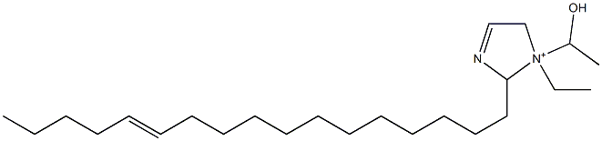 1-エチル-2-(12-ヘプタデセニル)-1-(1-ヒドロキシエチル)-3-イミダゾリン-1-イウム 化学構造式
