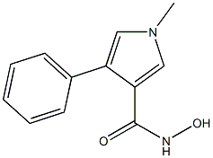 1-メチル-3-ヒドロキシアミノカルボニル-4-フェニル-1H-ピロール 化学構造式