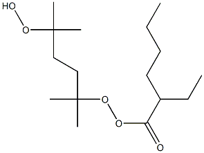 5-(2-エチルヘキサノイルペルオキシ)-2,5-ジメチル-2-ヒドロペルオキシヘキサン 化学構造式