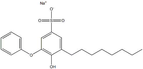 6-Hydroxy-5-octyl[oxybisbenzene]-3-sulfonic acid sodium salt 结构式