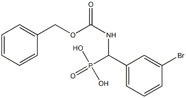 (Benzyloxycarbonylamino)(3-bromophenyl)methylphosphonic acid Struktur