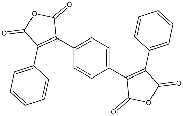 3,3'-[1,4-フェニレン]ビス[4-フェニルフラン-2,5-ジオン] 化学構造式