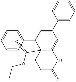 5-Phenyl-2-oxo-7-phenyl-1,2,3,4,4a,5-hexahydroquinoline-4a-carboxylic acid ethyl ester,,结构式