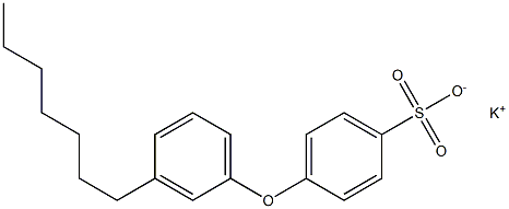 4-(3-Heptylphenoxy)benzenesulfonic acid potassium salt Struktur