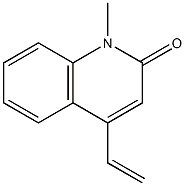 1-メチル-4-エテニルキノリン-2(1H)-オン 化学構造式