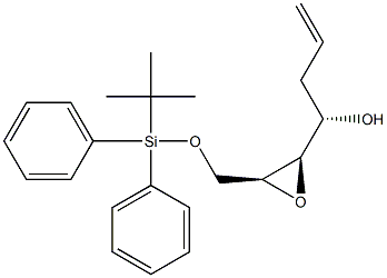 (2S,3R,4S)-1-[Diphenyl(tert-butyl)silyloxy]-2,3-epoxy-6-hepten-4-ol Struktur