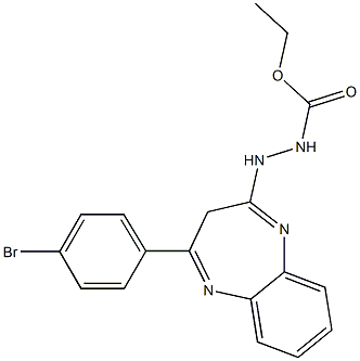 3-[4-(4-Bromophenyl)-3H-1,5-benzodiazepin-2-yl]carbazic acid ethyl ester,,结构式