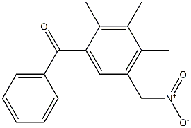 5-(ニトロメチル)-2,3,4-トリメチルベンゾフェノン 化学構造式