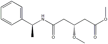 (3R)-4-[[(S)-1-フェニルエチル]アミノカルボニル]-3-メトキシ酪酸メチル 化学構造式