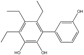 4,5,6-Triethyl-1,1'-biphenyl-2,3,3'-triol,,结构式