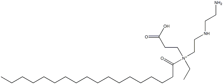 N-[2-[(2-Aminoethyl)amino]ethyl]-N-(2-carboxyethyl)-N-ethyl-1-oxo-1-octadecanaminium Structure