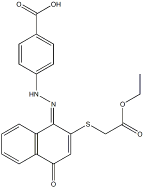 [[[1,4-Dihydro-1-[[[4-hydroxycarbonylphenyl]amino]imino]-4-oxonaphthalen]-2-yl]thio]acetic acid ethyl ester