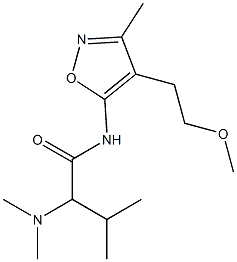2-(Dimethylamino)-N-[4-(2-methoxyethyl)-3-methyl-5-isoxazolyl]-3-methylbutyramide,,结构式