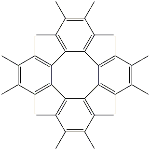 Hexadecamethyltetraphenylene Struktur