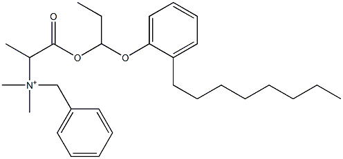 N,N-Dimethyl-N-benzyl-N-[1-[[1-(2-octylphenyloxy)propyl]oxycarbonyl]ethyl]aminium Structure