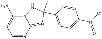 1,2-Dihydro-7-amino-2-(4-nitrophenyl)-2-methyl[1,2,4]triazolo[1,5-a][1,3,5]triazine 结构式