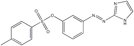 p-トルエンスルホン酸3-[(1H-イミダゾール-2-イル)アゾ]フェニル 化学構造式