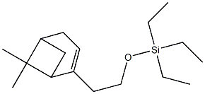 6,6-Dimethyl-2-[2-(triethylsiloxy)ethyl]bicyclo[3.1.1]hept-2-ene,,结构式