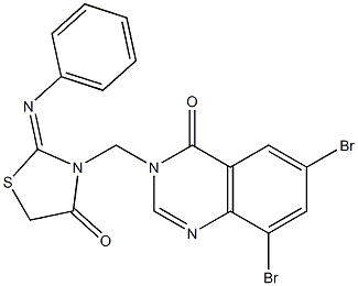  6,8-Dibromo-3-[[4-oxo-2-(phenylimino)thiazolidin-3-yl]methyl]quinazolin-4(3H)-one