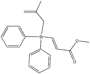 (E)-6-Methyl-4,4-diphenyl-4-sila-2,6-heptadienoic acid methyl ester,,结构式