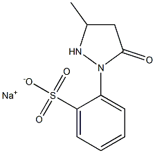 2-(3-メチル-5-オキソ-1-ピラゾリジニル)ベンゼンスルホン酸ナトリウム 化学構造式