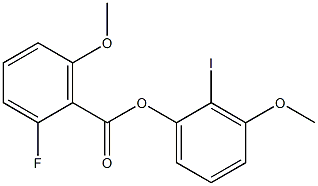 2-Fluoro-6-methoxybenzoic acid 2-iodo-3-methoxyphenyl ester Structure