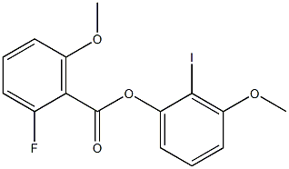 2-Fluoro-6-methoxybenzoic acid 2-iodo-3-methoxyphenyl ester,,结构式