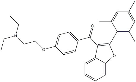 4-[2-(Diethylamino)ethoxy]phenyl 2-(2,4,6-trimethylphenyl)-3-benzofuranyl ketone,,结构式