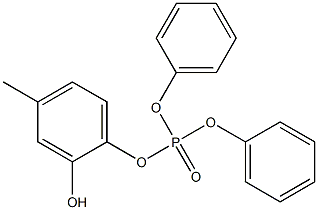 Phosphoric acid (2-hydroxy-4-methylphenyl)diphenyl ester Struktur