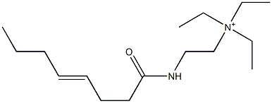 N,N,N-Triethyl-2-(4-octenoylamino)ethanaminium Structure