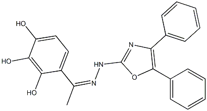 2',3',4'-Trihydroxyacetophenone (4,5-diphenyloxazol-2-yl)hydrazone 结构式