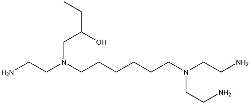 1-[N-(2-アミノエチル)-N-[6-[ビス(2-アミノエチル)アミノ]ヘキシル]アミノ]-2-ブタノール 化学構造式