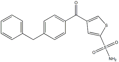 4-(4-Benzylbenzoyl)thiophene-2-sulfonamide Structure