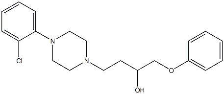 1-(フェノキシ)-4-[4-[2-クロロフェニル]-1-ピペラジニル]-2-ブタノール 化学構造式