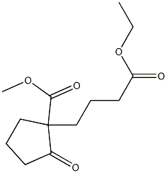 4-(1-Methoxycarbonyl-2-oxocyclopentyl)butyric acid ethyl ester,,结构式