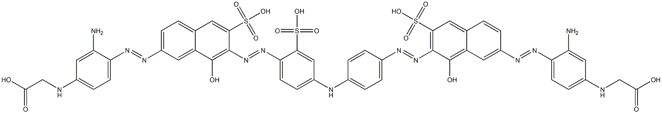 N-[3-Amino-4-[[7-[[4-[[4-[[7-[[2-amino-4-[(carboxymethyl)amino]phenyl]azo]-1-hydroxy-3-sulfo-2-naphthalenyl]azo]phenyl]amino]-2-sulfophenyl]azo]-8-hydroxy-6-sulfo-2-naphthalenyl]azo]phenyl]glycine